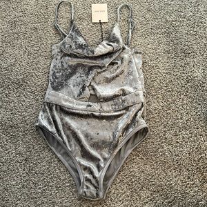 Draped key hole body suit